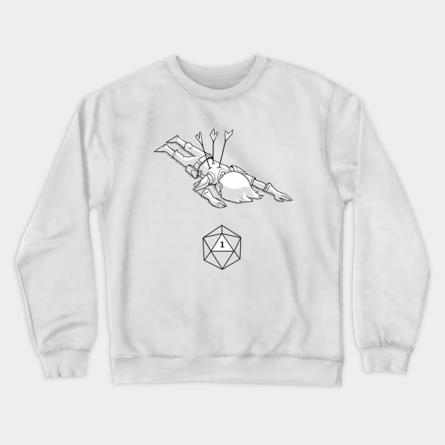 Crit Fail Crewneck Sweatshirt by Triggerplug